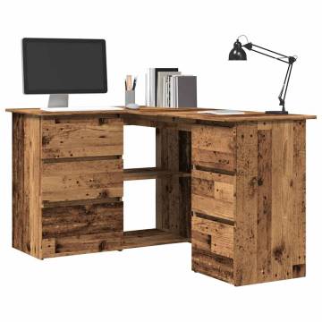  Corner Desk Old Wood 145x100x76 cm Engineered Wood