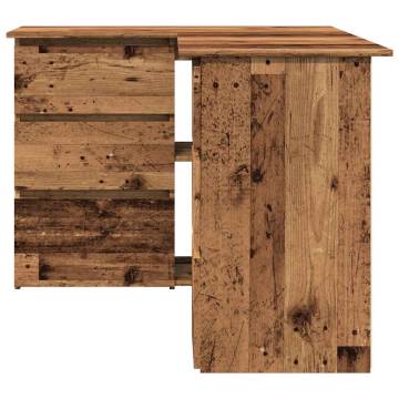  Corner Desk Old Wood 145x100x76 cm Engineered Wood