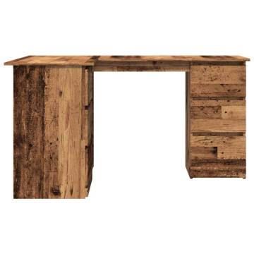  Corner Desk Old Wood 145x100x76 cm Engineered Wood