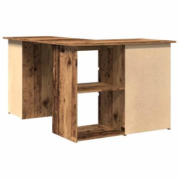  Corner Desk Old Wood 145x100x76 cm Engineered Wood