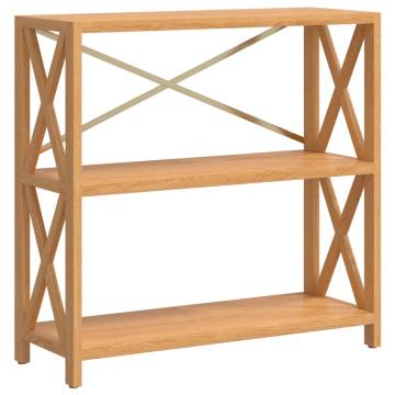 3-Tier Shelf 80x30x78 cm Solid Wood Oak