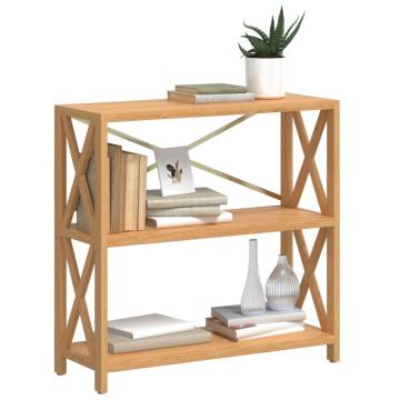 3-Tier Shelf 80x30x78 cm Solid Wood Oak