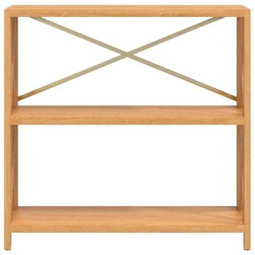 3-Tier Shelf 80x30x78 cm Solid Wood Oak