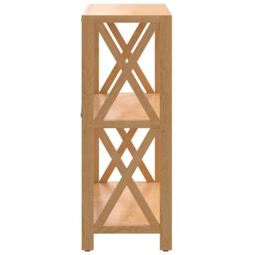 3-Tier Shelf 80x30x78 cm Solid Wood Oak