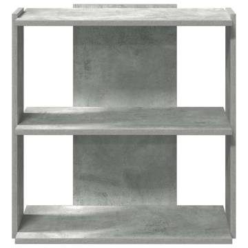  Bookcase 3-Tier Concrete Grey 60x30x60 cm Engineered Wood