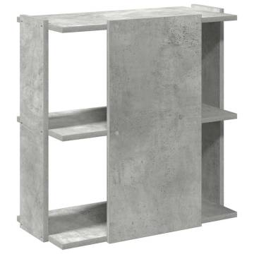  Bookcase 3-Tier Concrete Grey 60x30x60 cm Engineered Wood