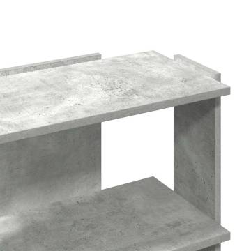  Bookcase 3-Tier Concrete Grey 60x30x60 cm Engineered Wood