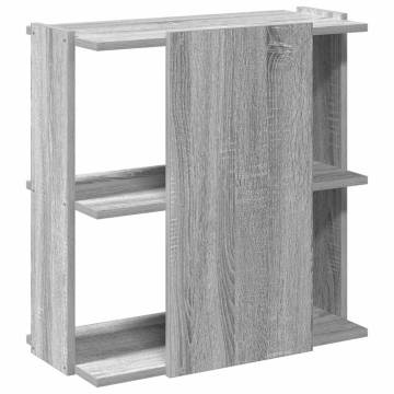  Bookcase 3-Tier Grey Sonoma 60x30x60 cm Engineered Wood