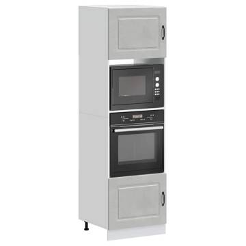  Oven Cabinets 2 pcs Lucca Concrete Grey Engineered Wood