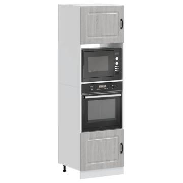  Oven Cabinets 2 pcs Lucca Grey Sonoma Engineered Wood