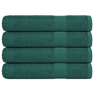  Sauna Towels 4 pcs Green 80x200 cm 360 gsm 100% Cotton