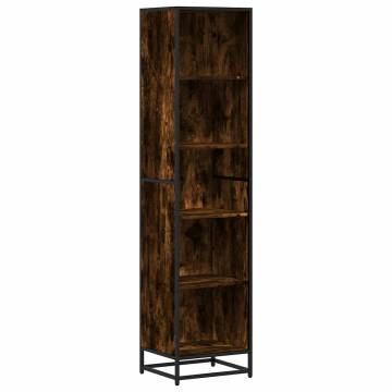  Book Cabinet Smoked Oak 40x35x170.5 cm Engineered Wood