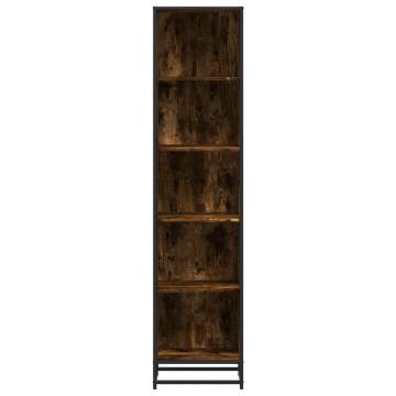  Book Cabinet Smoked Oak 40x35x170.5 cm Engineered Wood