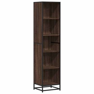  Book Cabinet Brown Oak 40x35x170.5 cm Engineered Wood