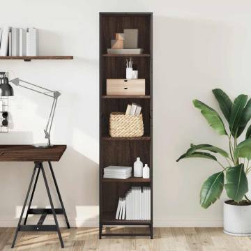  Book Cabinet Brown Oak 40x35x170.5 cm Engineered Wood