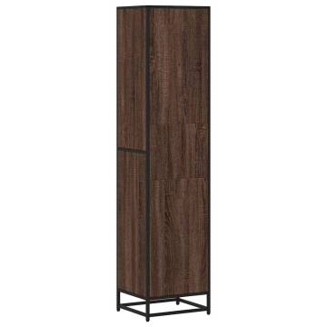  Book Cabinet Brown Oak 40x35x170.5 cm Engineered Wood