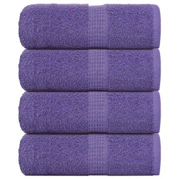  Soap Towels 4 pcs Purple 30x30 cm 360 gsm 100% Cotton