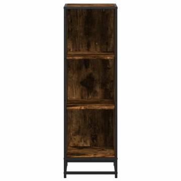  Book Cabinet Smoked Oak 33.5x33x107.5 cm Engineered Wood