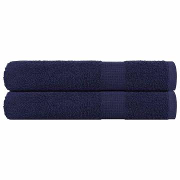  Sauna Towels 2 pcs Navy Blue 80x200 cm 360 gsm 100% Cotton