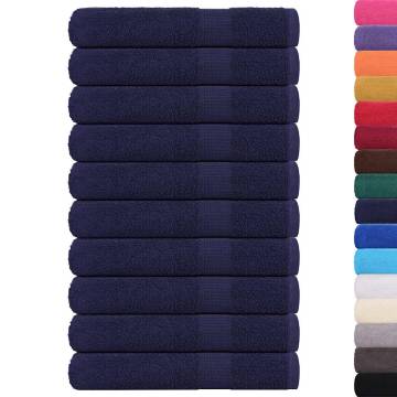  Sauna Towels 10 pcs Navy Blue 80x200 cm 360 gsm 100% Cotton