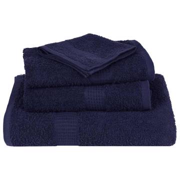  Sauna Towels 10 pcs Navy Blue 80x200 cm 360 gsm 100% Cotton