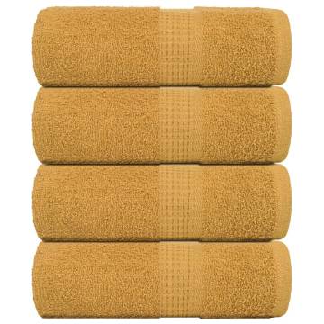  Soap Towels 4 pcs Gold 30x30 cm 360 gsm 100% Cotton