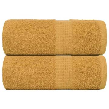  Guest Towels 2 pcs Gold 30x50 cm 360 gsm 100% Cotton