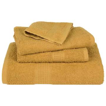  Hand Towels 10 pcs Gold 50x100 cm 360 gsm 100% Cotton