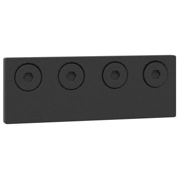  Sliding Door Hardware Kit 200 cm Steel Black