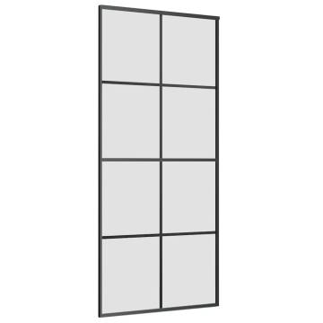  Sliding Door with Hardware Set 90x205 cm ESG Glass&Aluminium