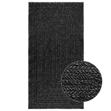  Rug ZIZUR Anthracite 80x150 cm Jute Look Indoor and Outdoor