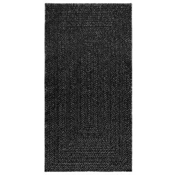  Rug ZIZUR Anthracite 80x150 cm Jute Look Indoor and Outdoor