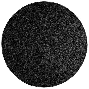  Rug ZIZUR Anthracite Ø 120 cm Jute Look Indoor and Outdoor