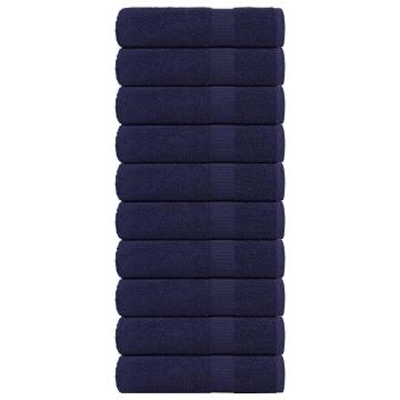  Shower Towels 10 pcs Navy Blue 70x140 cm 360 gsm 100% Cotton