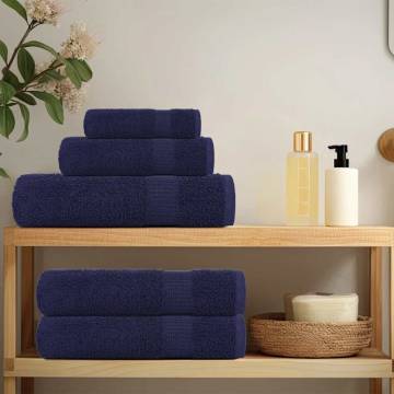  Hand Towels 2 pcs Navy Blue 50x100 cm 360 gsm 100% Cotton