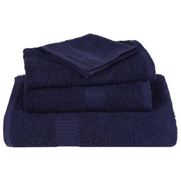  Towels 2 pcs Navy Blue 100x200 cm 360 gsm 100% Cotton