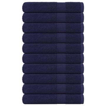  Towels 10 pcs Navy Blue 100x200 cm 360 gsm 100% Cotton