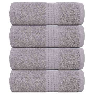  Soap Towels 4 pcs Grey 30x30 cm 360 gsm 100% Cotton