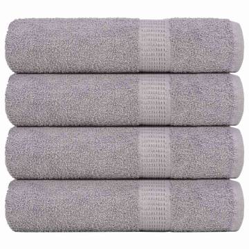  Hand Towels 4 pcs Grey 50x100 cm 360 gsm 100% Cotton