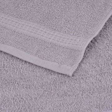  Bath Towels 10 pcs Grey 100x150 cm 360 gsm 100% Cotton