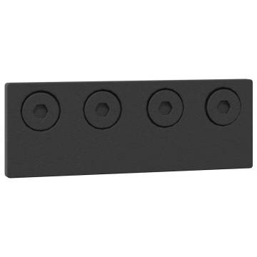  Sliding Door Hardware Kit 183 cm Steel Black