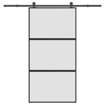  Sliding Door with Hardware Set 102,5x205 cm Tempered Glass&Aluminium