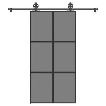  Sliding Door with Hardware Set 102,5x205 cm Tempered Glass&Aluminium