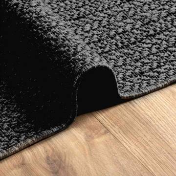  Rug ZIZUR Anthracite 80x250 cm Jute Look Indoor and Outdoor