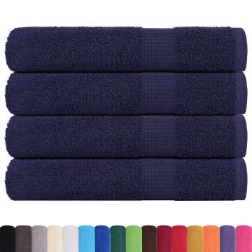  Sauna Towels 4 pcs Navy Blue 80x200 cm 360 gsm 100% Cotton