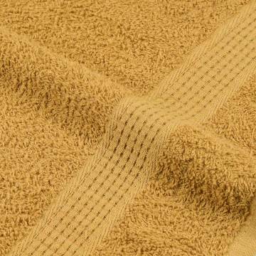  Bath Towels 10 pcs Gold 100x150 cm 360 gsm 100% Cotton