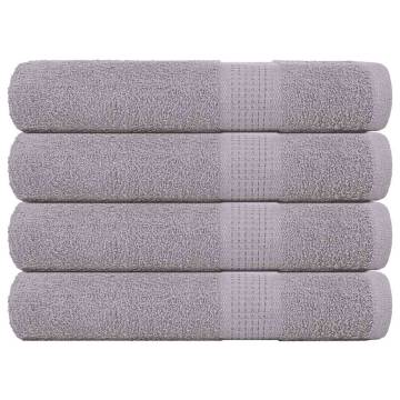  Sauna Towels 4 pcs Grey 80x200 cm 360 gsm 100% Cotton