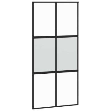  Sliding Door with Hardware Set 102,5x205 cm Tempered Glass&Aluminium