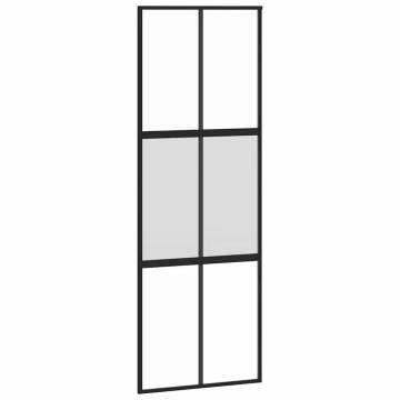  Sliding Door with Hardware Set 76x205 cm Tempered Glass&Aluminium