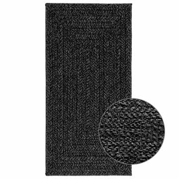  Rug ZIZUR Anthracite 60x110 cm Jute Look Indoor and Outdoor